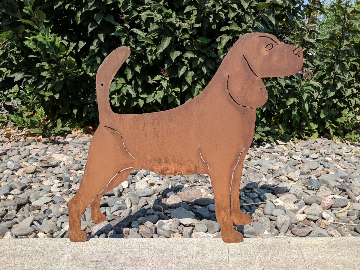 Beagle Metal Yard Art
