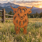 Highland Cow "Callie" Metal Outdoor Art