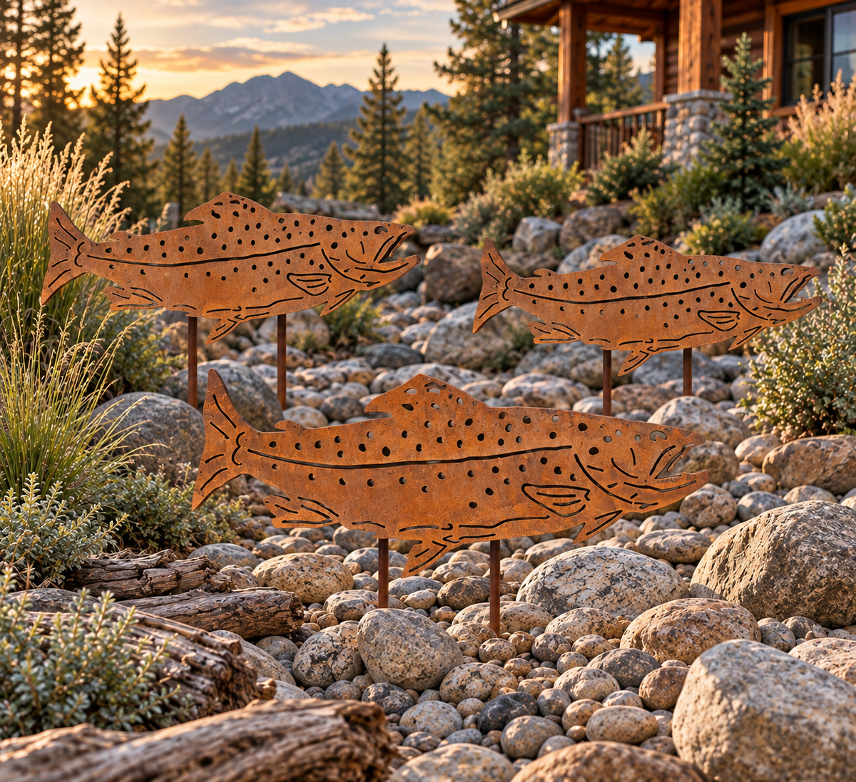 Trout Metal Outdoor Art