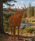 Bugling Elk Metal Outdoor Art