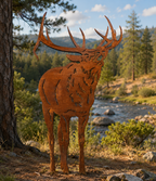 Bugling Elk Metal Outdoor Art