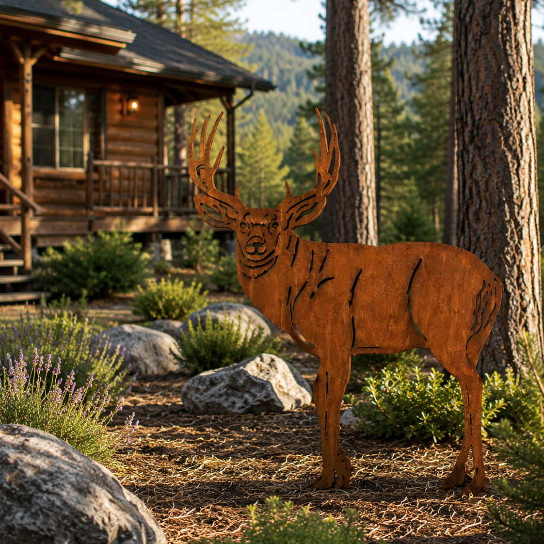Woodland Deer Metal Outdoor Art