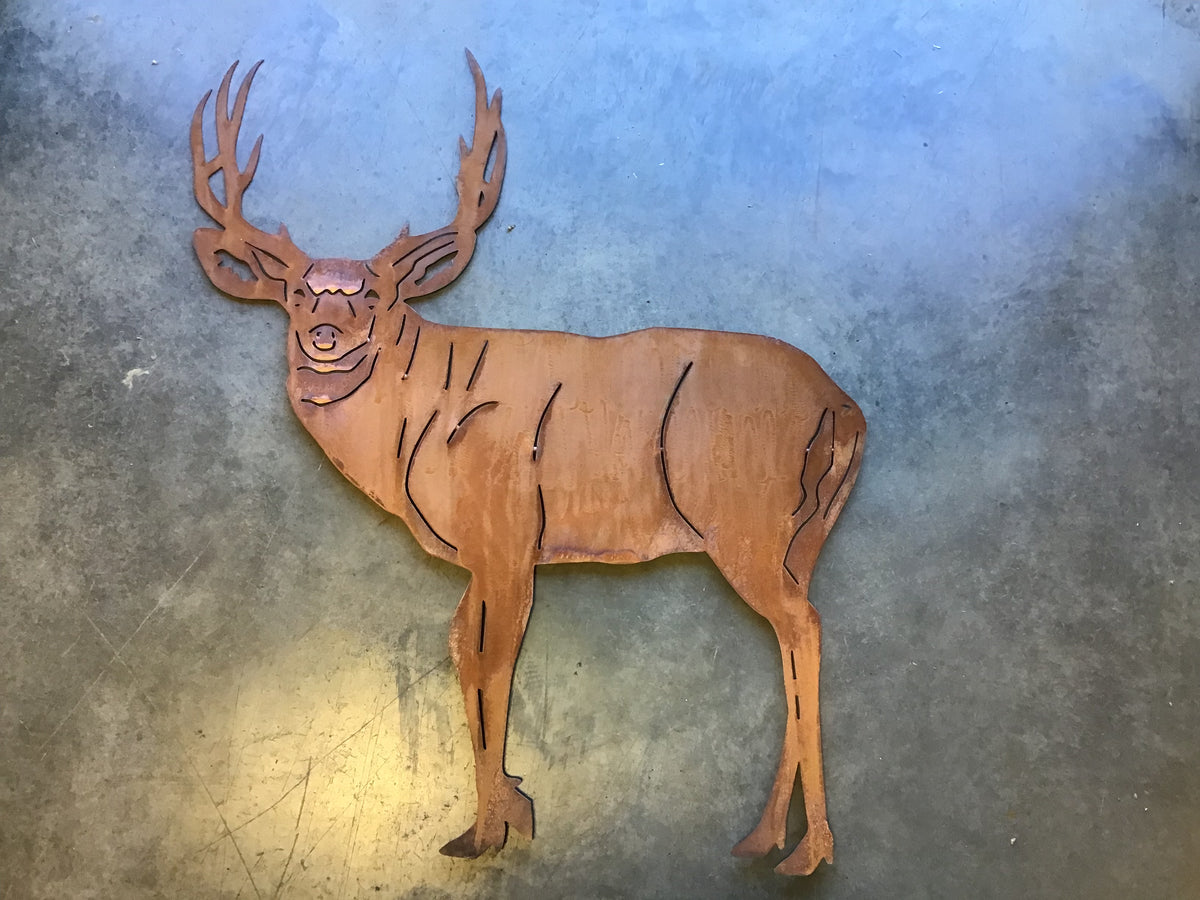 Woodland Deer Metal Outdoor Art
