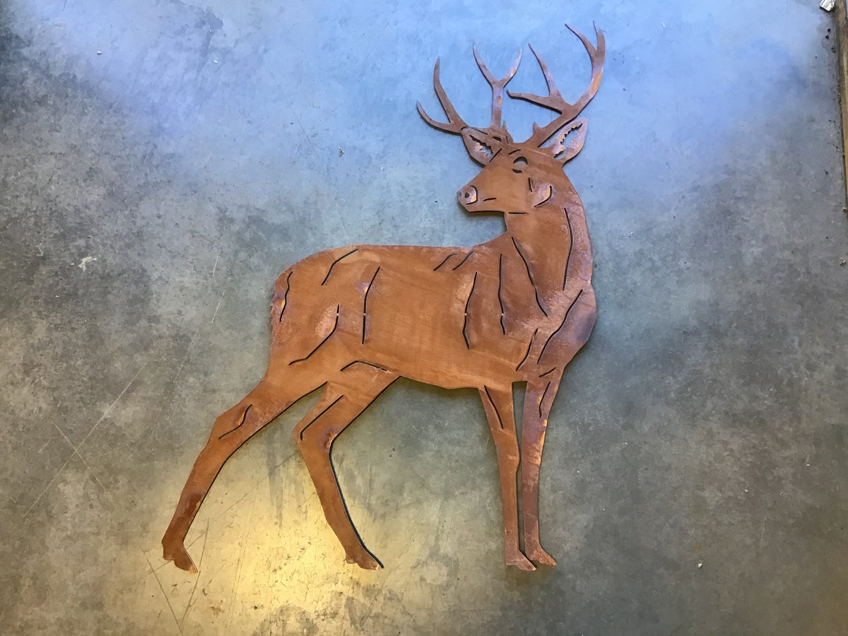 Mountain Buck Metal Outdoor Art