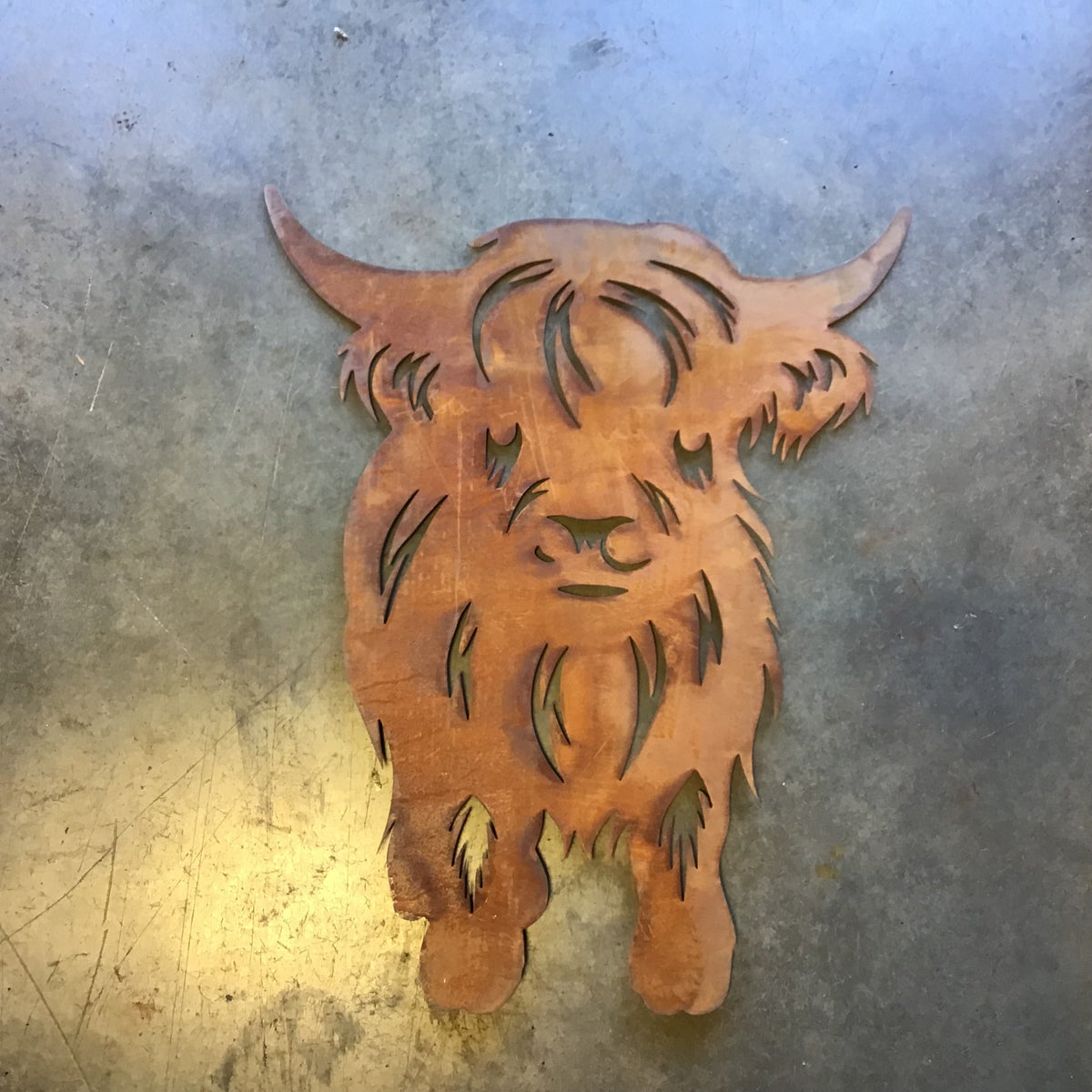 Highland Cow "Callie" Metal Outdoor Art