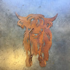 Highland Cow "Callie" Metal Outdoor Art
