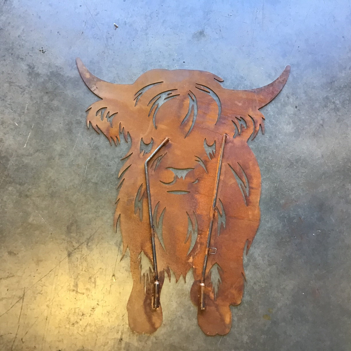Highland Cow "Callie" Metal Outdoor Art