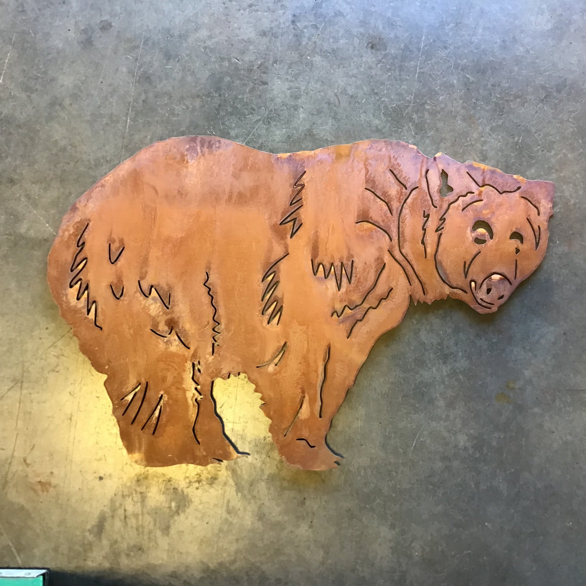 Grizzly Bear Metal Outdoor Art
