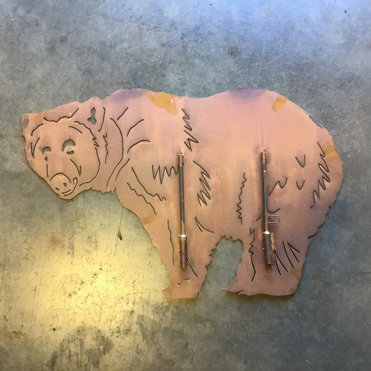 Grizzly Bear Metal Outdoor Art