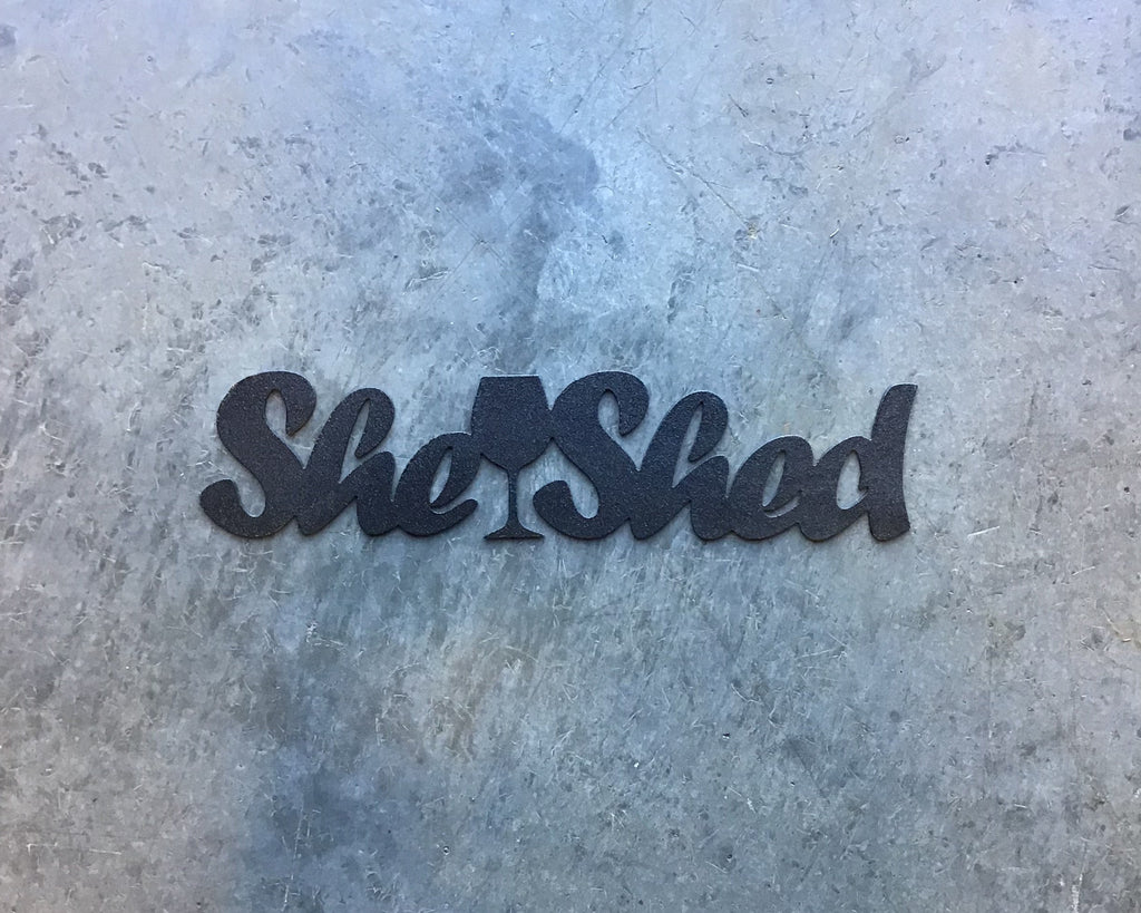 She Shed Metal Wall Art