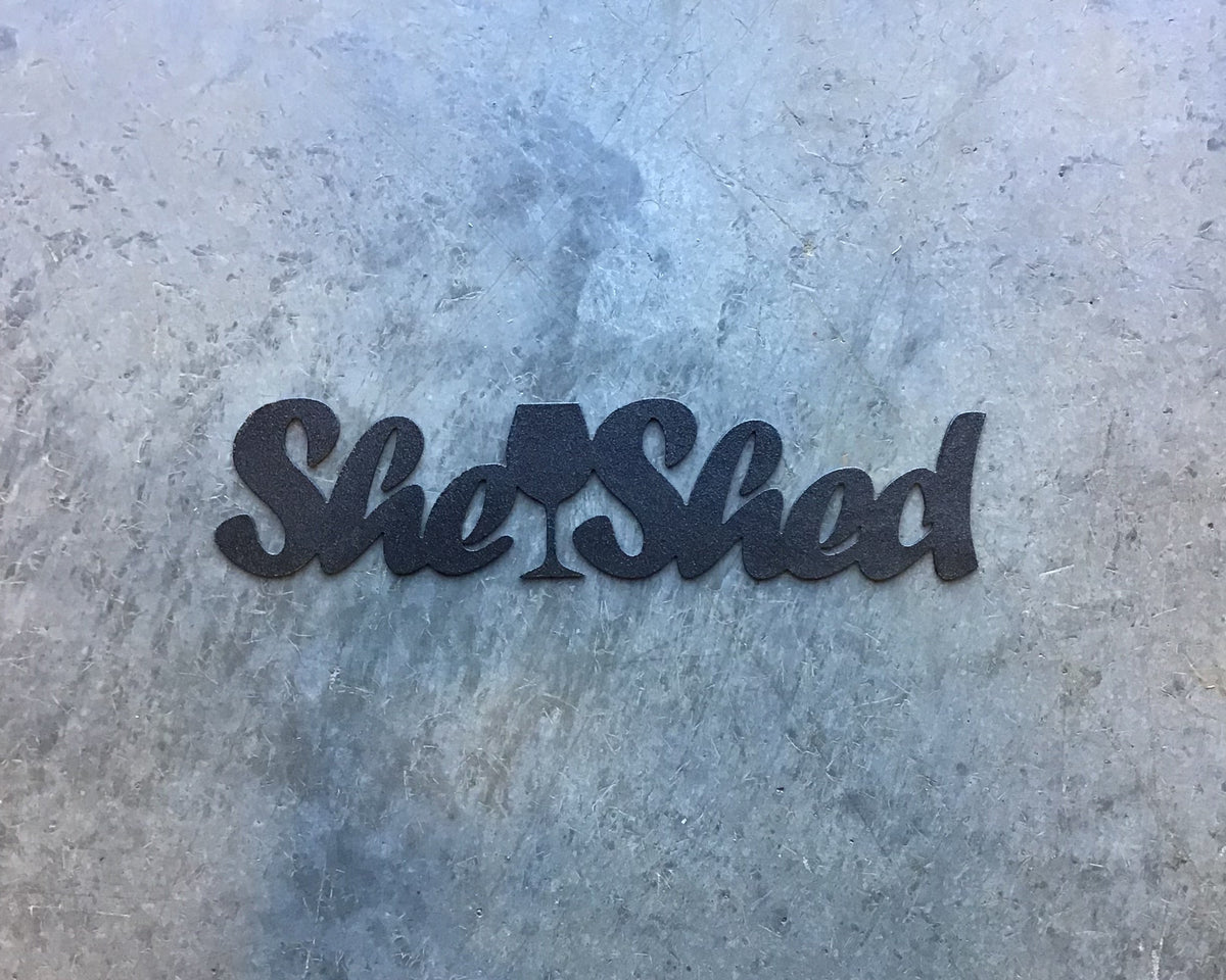 She Shed Metal Wall Art