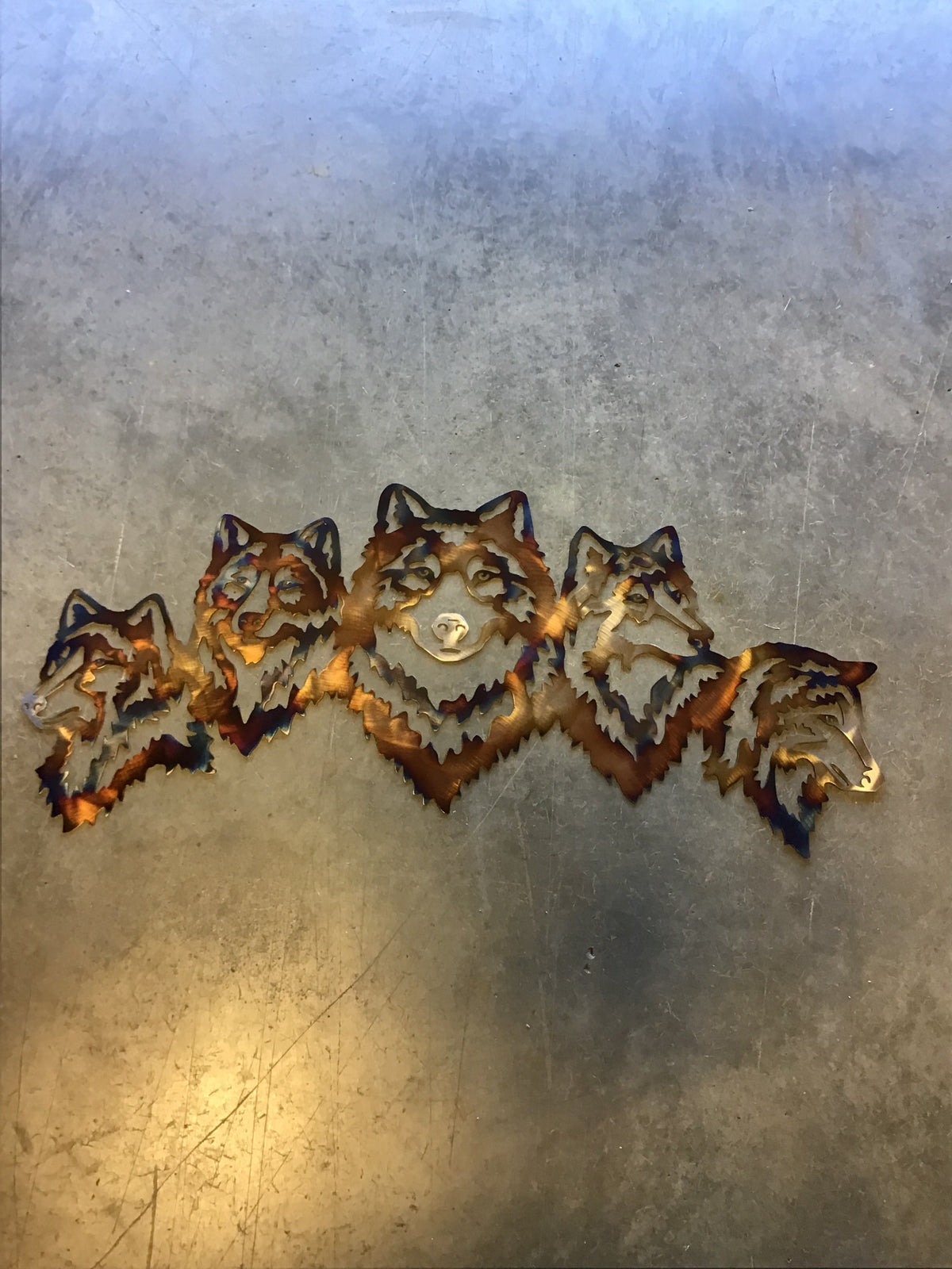 Pack of Wolves Metal Wall Art