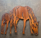 Horse and Colt Outdoor Metal Art