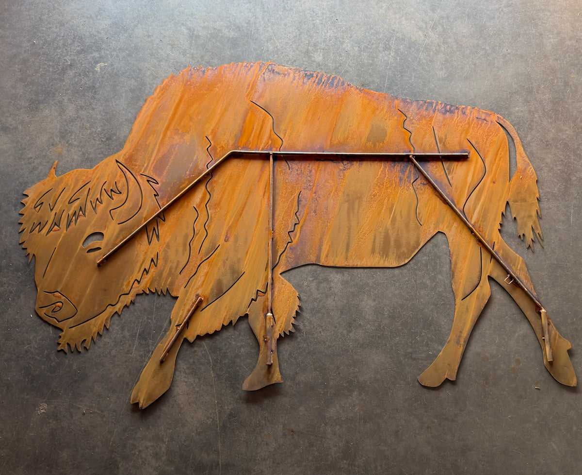 Bison Metal Outdoor Art