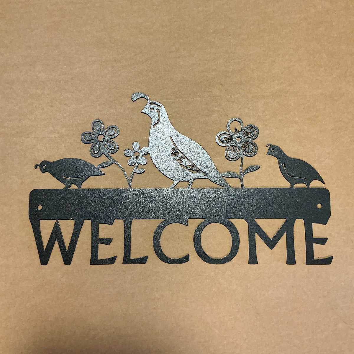 Quail Flower Welcome Sign