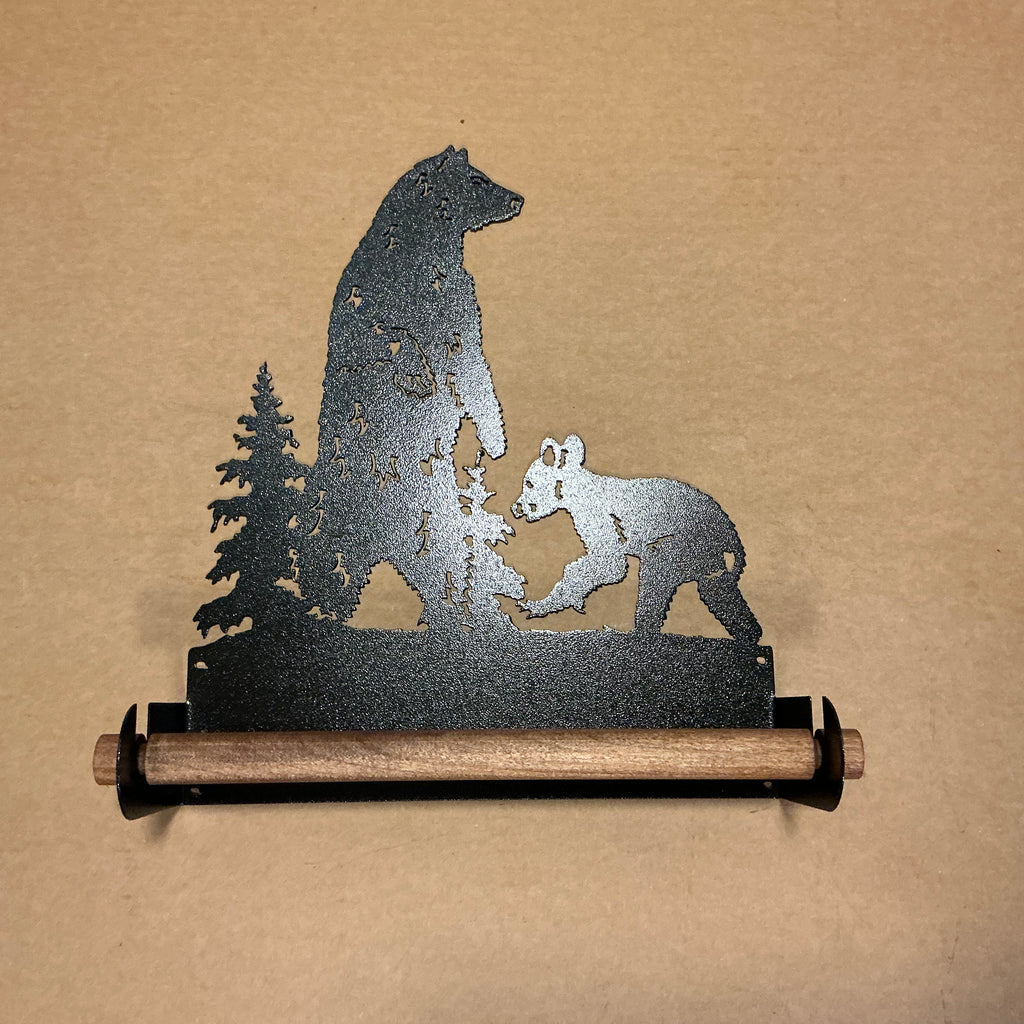 Standing Bear Wall Paper Towel Holder