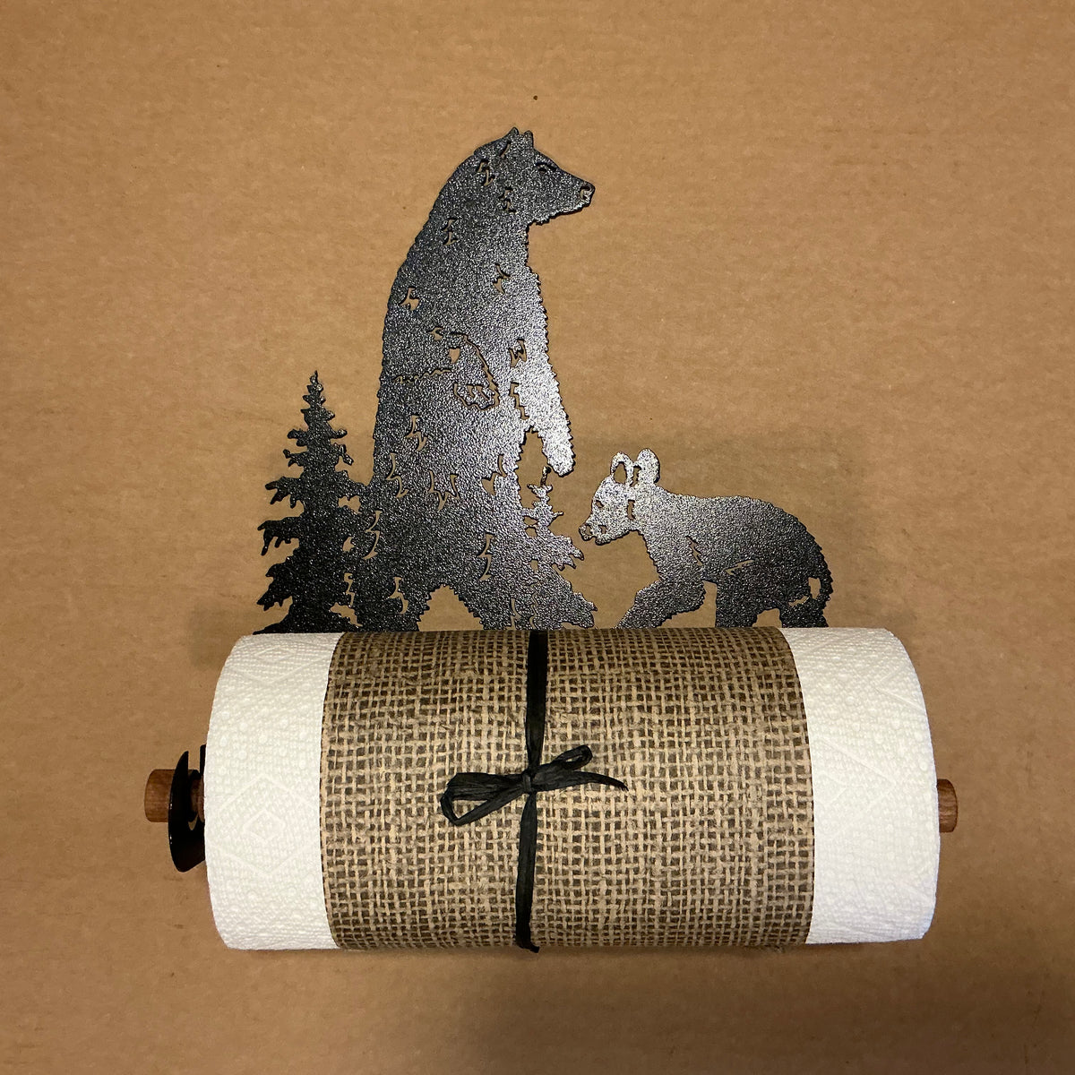 Standing Bear Wall Paper Towel Holder
