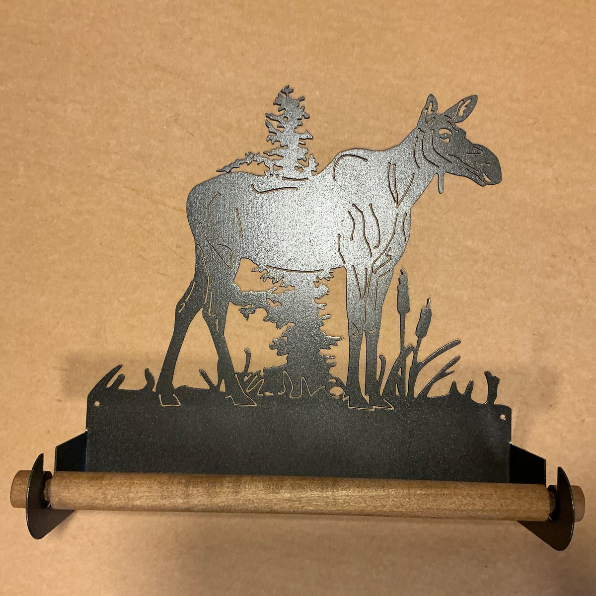 Cow Moose Wall Paper Towel Holder