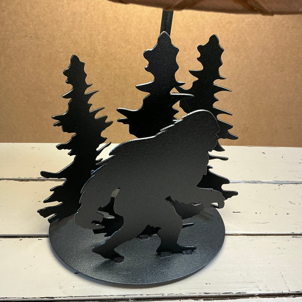 Bigfoot and Trees Metal Table Lamp