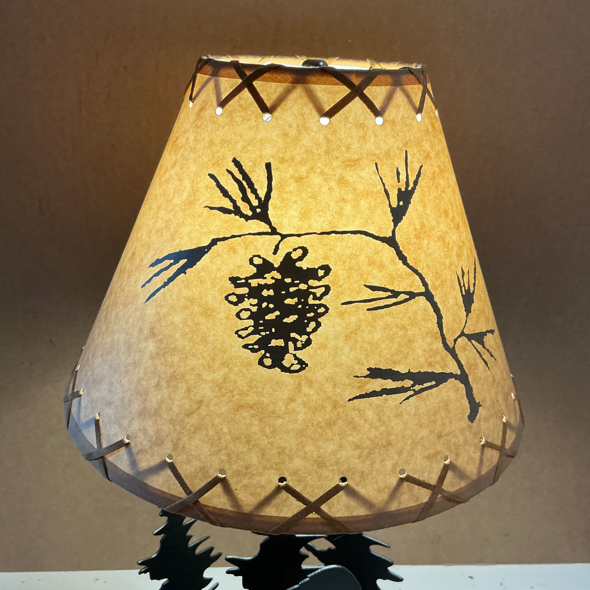 Bigfoot and Trees Metal Table Lamp