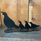 Quail Family 3D Art