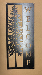 Tree Welcome Metal Wall Art