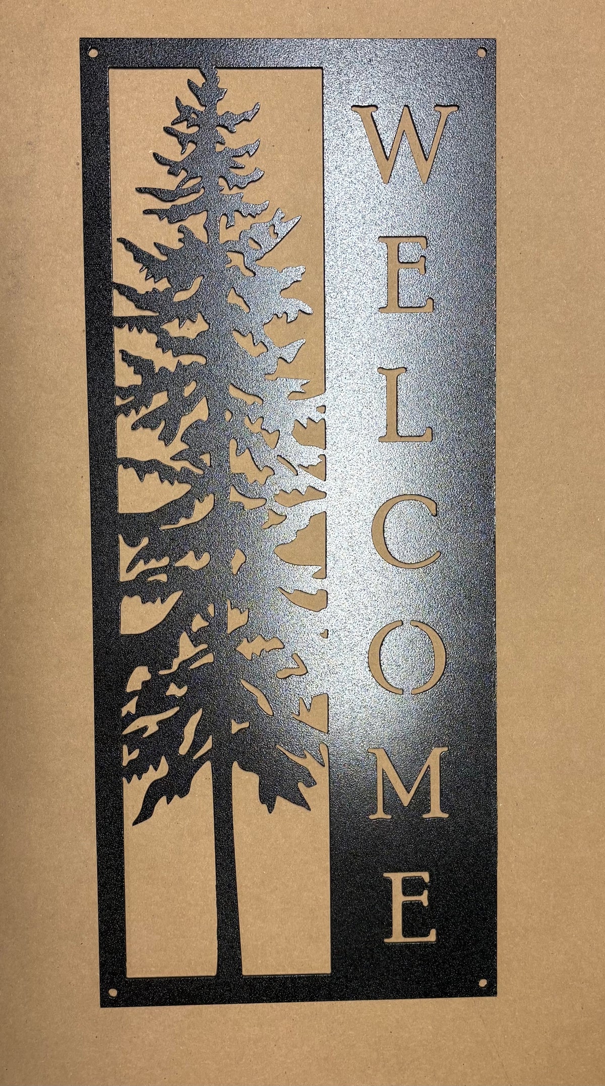 Tree Welcome Metal Wall Art
