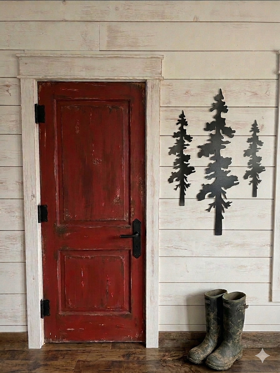 Pine Tree Metal Wall Art
