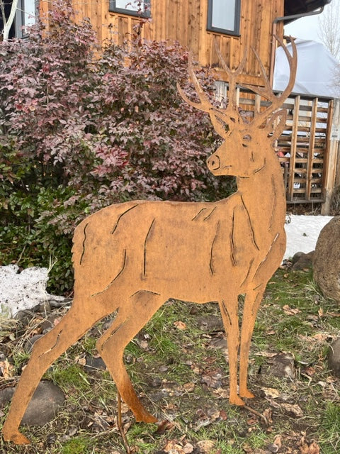 Mountain Buck Metal Outdoor Art