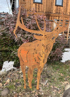 Bugling Elk Metal Outdoor Art