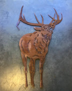 Bugling Elk Metal Outdoor Art