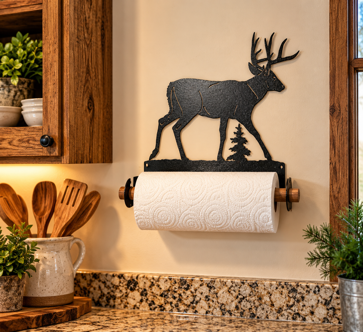 Deer Wall Paper Towel Holder