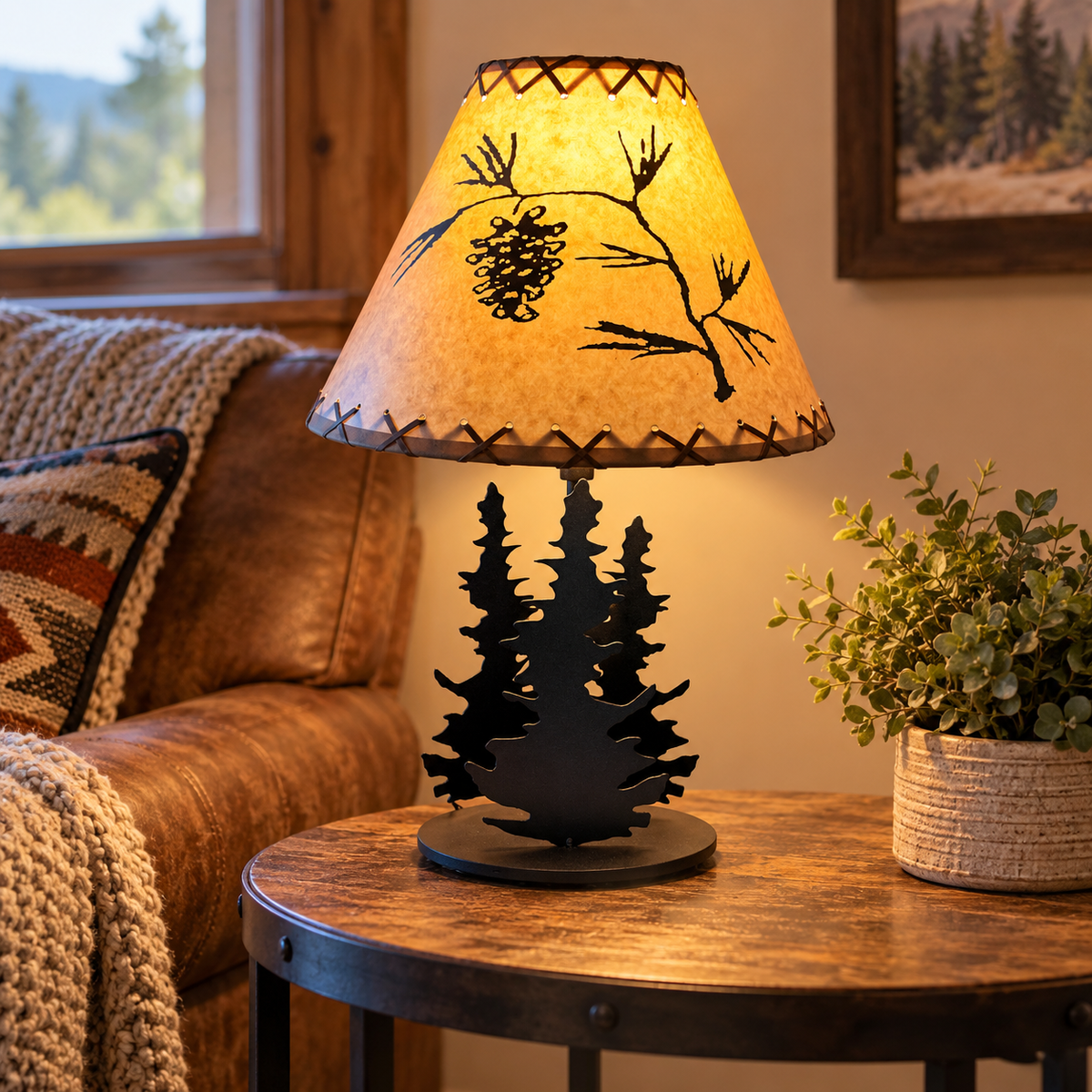 Triple Tree Lamp