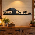 Barn and Horses Wall Art